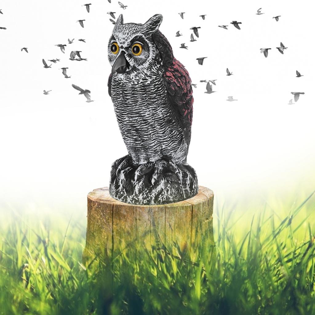 Fake Simulation Owl Statue Decoration Outdoor Garden Plastic Repeller Hunting Decoy1020?1