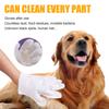 6pcs Pet Cleaning Massage Gloves Non-woven Disposable No-wash Gloves For Dog Cat Cleaning Supplies