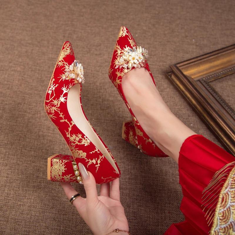 Mode Frauen Mode Klassisch Hochwertig Stilvoll Komfort Rot Hochzeit High Heel Schuhe Dame Cool Stilettoabsätze Zapatos Dama