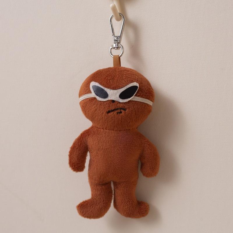 Cartoon Funny Expression Alien Doll Pendant Plush Toy Doll Bag Hanging Keychain