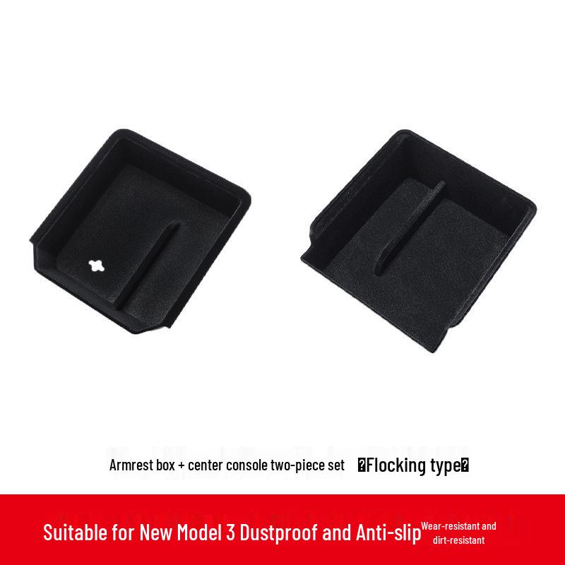 Updated Model 3/Y Center Console Armrest Storage Box for Tesla - Essential Car Accessory
