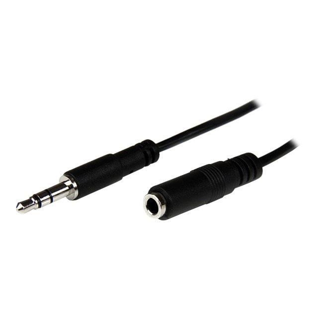 Cabo Jack 3,5mm - STARTECH - Extensão para Fone de Ouvido - 2m - Preto - Macho/Fêmea