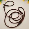 Soft and Slim Slip Lead for Small Dogs Puppy Leash Lightweight Thin Leather Pet Cat Leash Collar No Pull for Yorkie Kitten Leads