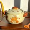 Three-Dimensional Bread Ceramic Casserole 1-2 People Household Cartoon Cute Casserole Soup Can Be Gas Open Flame