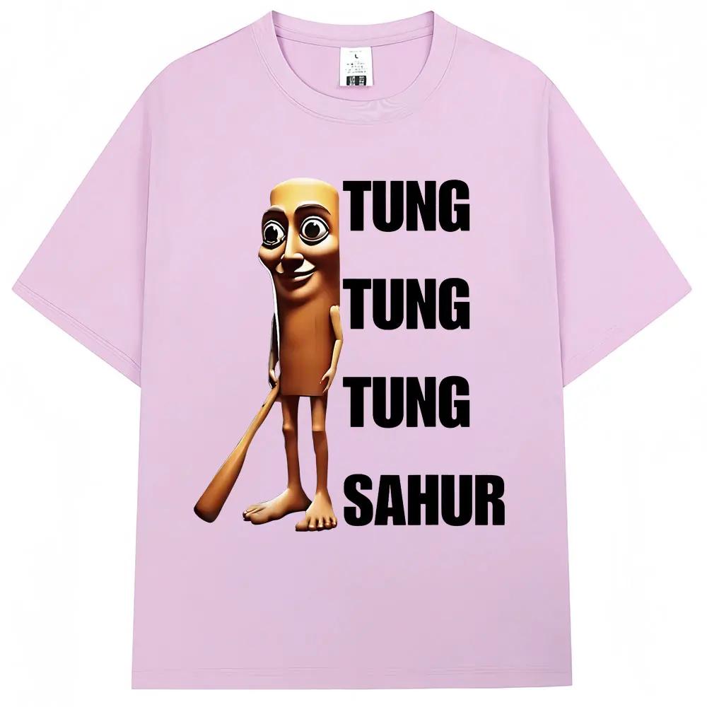 Tung Tung Tung Sahur Funny Baseball Bat Meme T Shirt Men Women Fashion Humor Popular T Shirts Loose Summer O-Neck T-Shirt