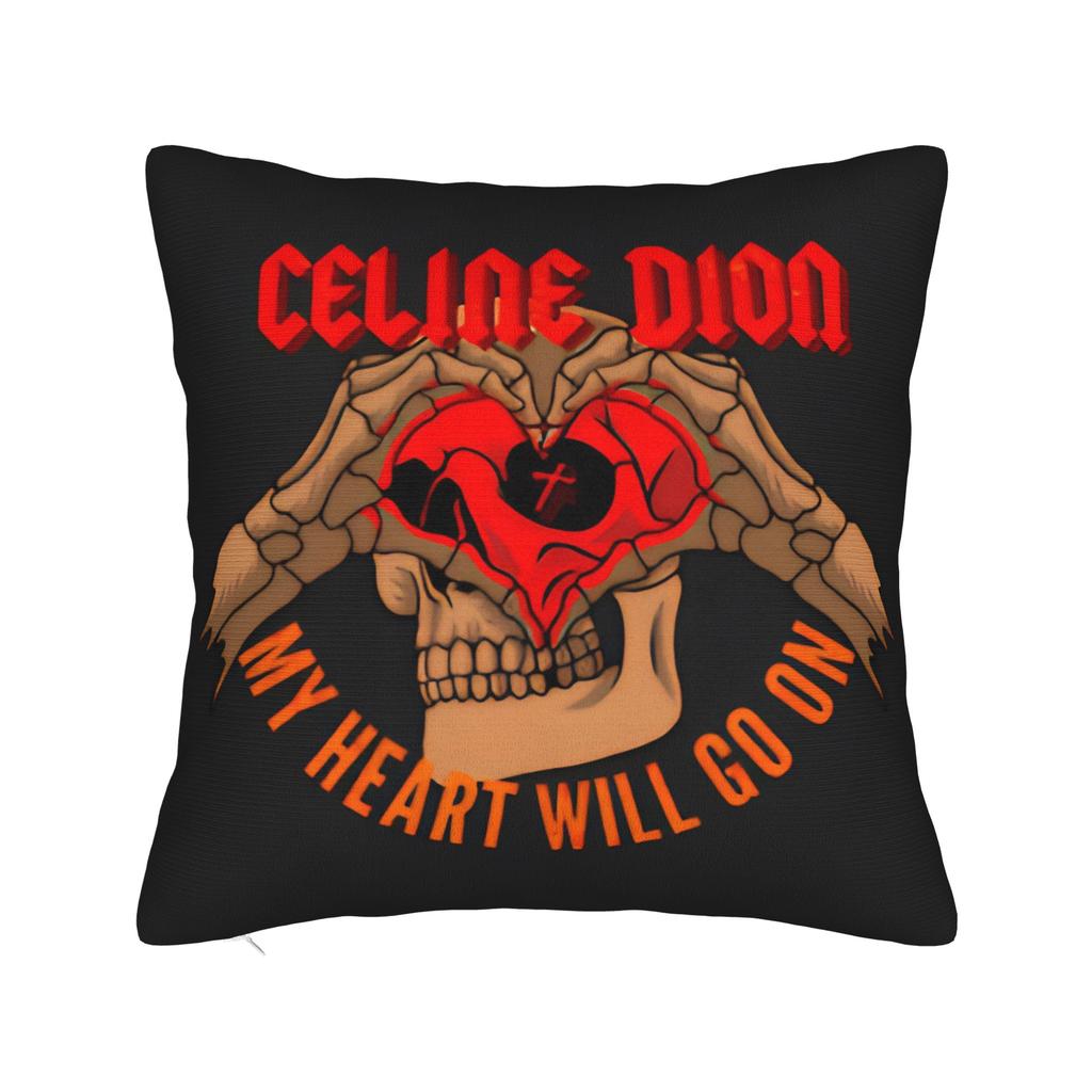 C-Celineds Dion Metal Pillow Case Comfy Pillow Cover Funny Pillowcases For Couch Sofa Bedroom