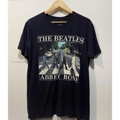 T-shirt homme Beatles Lennon rock poids lourd toutes saisons coton pur décontracté couple streetwear T-shirt t-shirt oversize