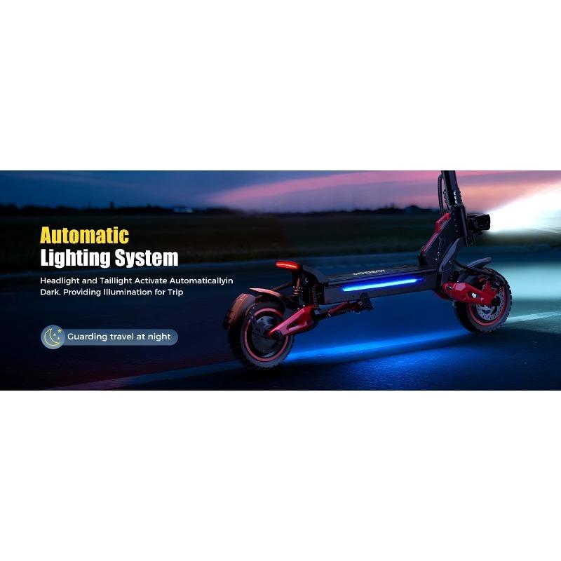 FREEBOY J15Max Electric Scooter for Adults, 1600W Motor, 48V 18Ah Battery, 50KM Range, 50KM/H, 10-Inch Tires