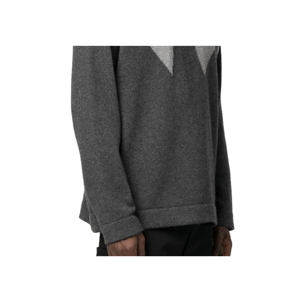 Emporio Armani Color Block Crew Neck Long Sleeve Sweater Men Sweater Light-Gray 6R1MZ51M6RZ46005