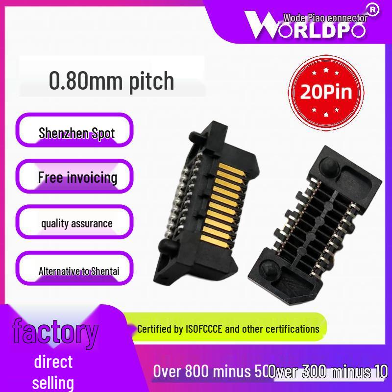 

ERF8-010-07.0-L/S-DV-K-TR 2-Row, 20-Pin Female Connector, 9/12mm Mating Height