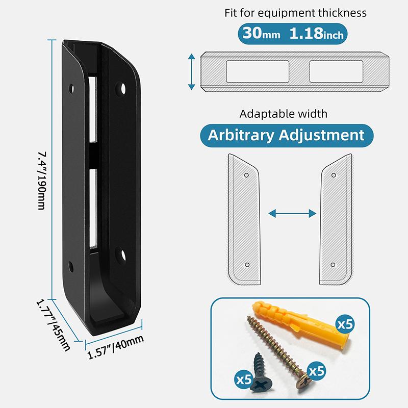 Wall & Under Desk Laptop Mount Holder Creative Easy To Install Enhanced Stability With Protection Pads Bracket Support Stand