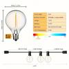 Waterproof Outdoor Solar LED G40 Bulb String Lights for Courtyard & Camping
