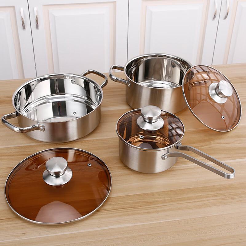 ZISIZ Stainless Steel Cookware Steamer Set