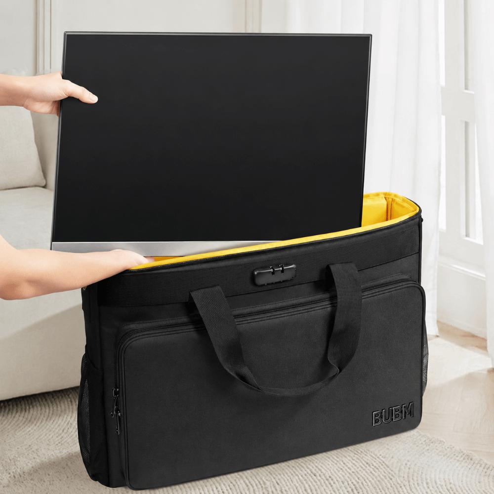 Large Capacity Computer Monitor Storage Bag Wear Resistant Padded Shoulder Bag Desktop PC