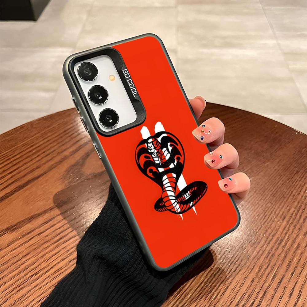Cobras Kai Snake Phone Case For Samsung Galaxy S26 S25 S24 S23 S22 S21 S20 Ultra Plus Fe colored silver Cover