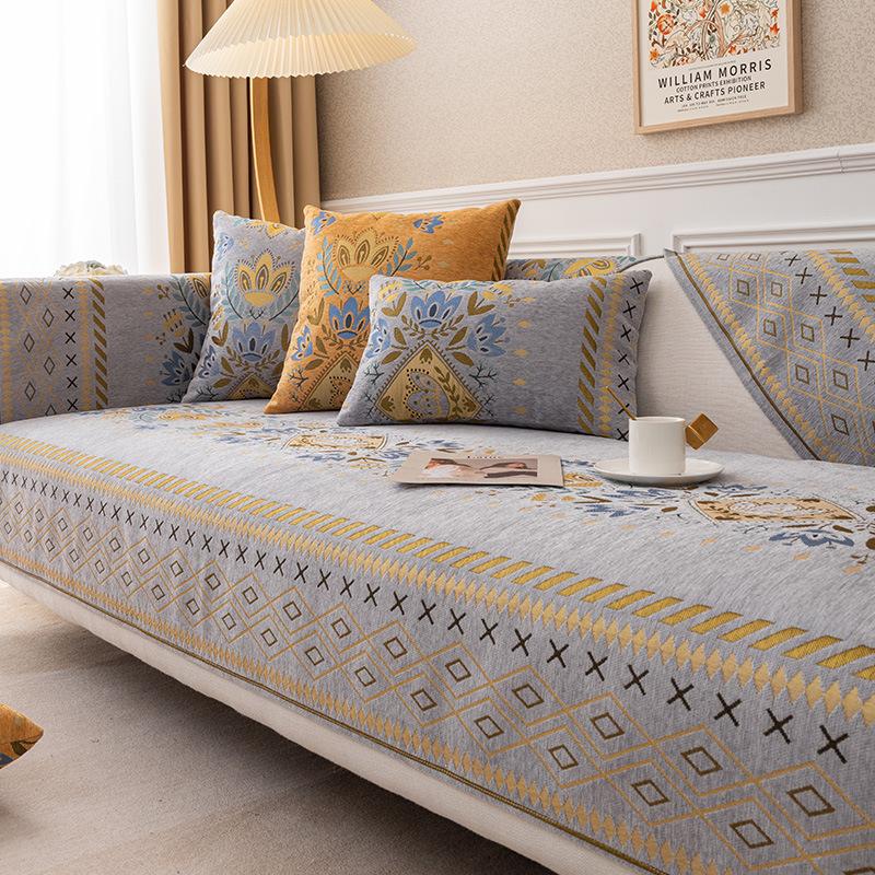 Bohemia Chenille Sofa Covers Modern Four Season Universal Non-slip Sofa Cushion Living Room Combination Slipcovers Home Decor