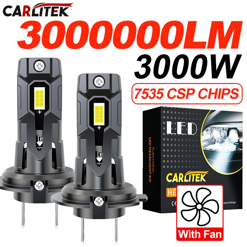 H7 LED Headlight Bulb Mini Wireless 3000W 3000000LM 6000K 7535 CSP for Car Headlamp Auto Diode Lamps H7 Turbo Led 12V Automobile H7