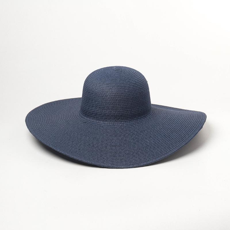 Summer Simple Floppy Sun Hat Women Wide Brim Beach Hat Girls Seaside Travel Foldable Straw Hat Sunscreen UV Protection Lady Cap
