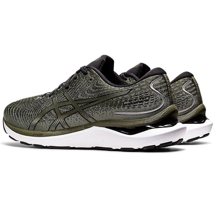 Asics Gel-Cumulus 24 Men Olive Canvas Black Running Shoes 1011B366-300