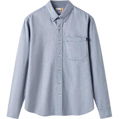Atmungsaktives Outdoor-Polo-Mode-Langarmhemd Herrenhemden Tiefindigo A6AWM-G66
