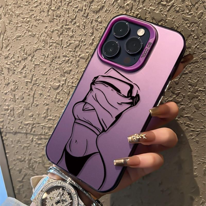 Y2K Sexy Girl Shockproof Phone Case For iPhone 17 Air 16 16e 15 13 12 11 Pro Max Pro Plus Protective Slim Fit Funda Cover