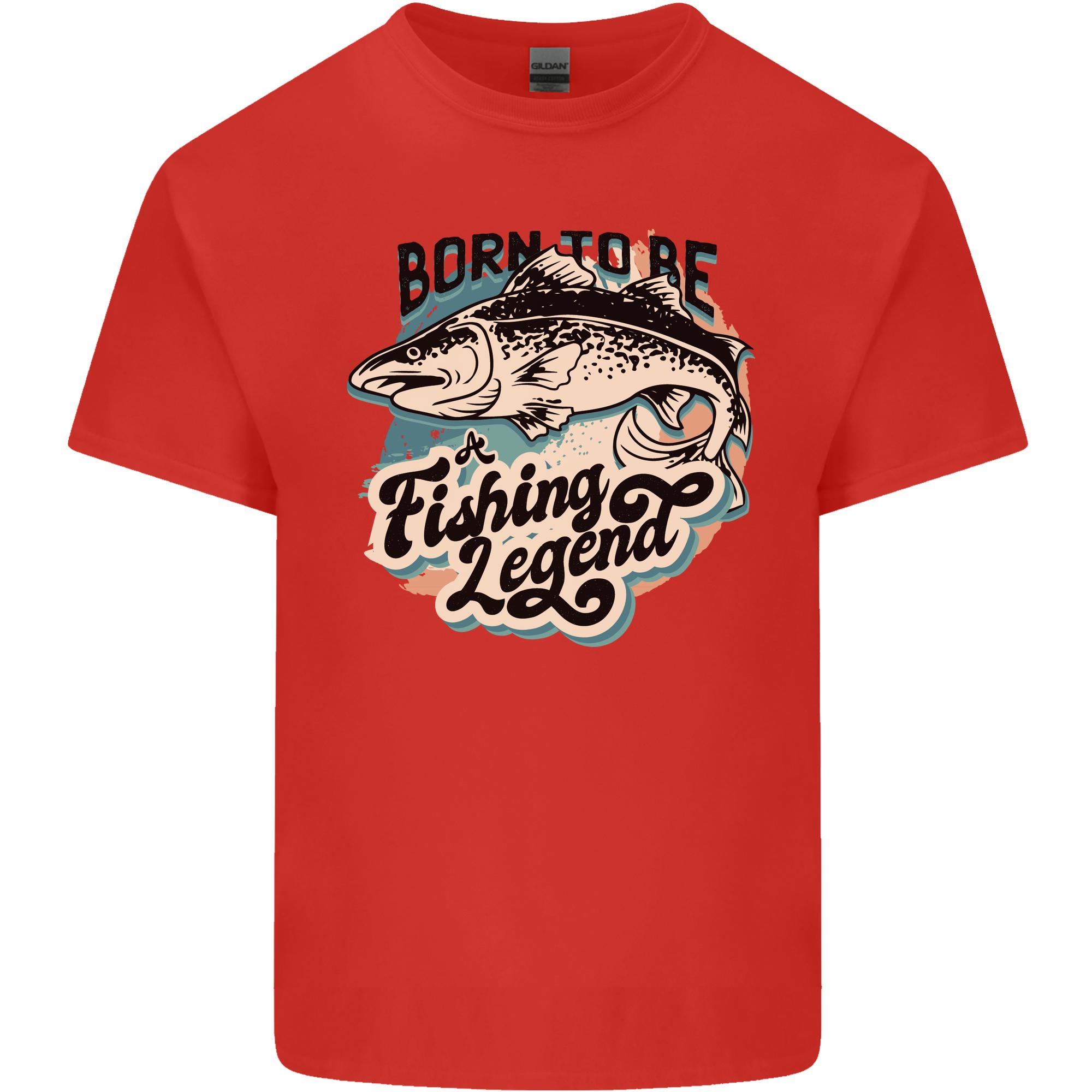 Born to Be a Fishing Legend FisherUnisex Unisexs Light Cotton TShirt S
