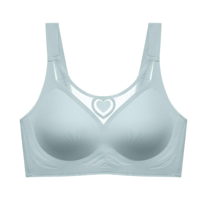 

Безслідна нижня білизна жіноча тонка модель без сталевого кільця бюстгальтер спортивна красива спинка великого розміру бюстгальтер ультратонкий 105 зелений