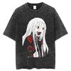 Anime Deadman Wonderland Shiro Graphic T Shirt Men Women T-shirts Vintage Washed Tee Harajuku Male Oversized T-shirt