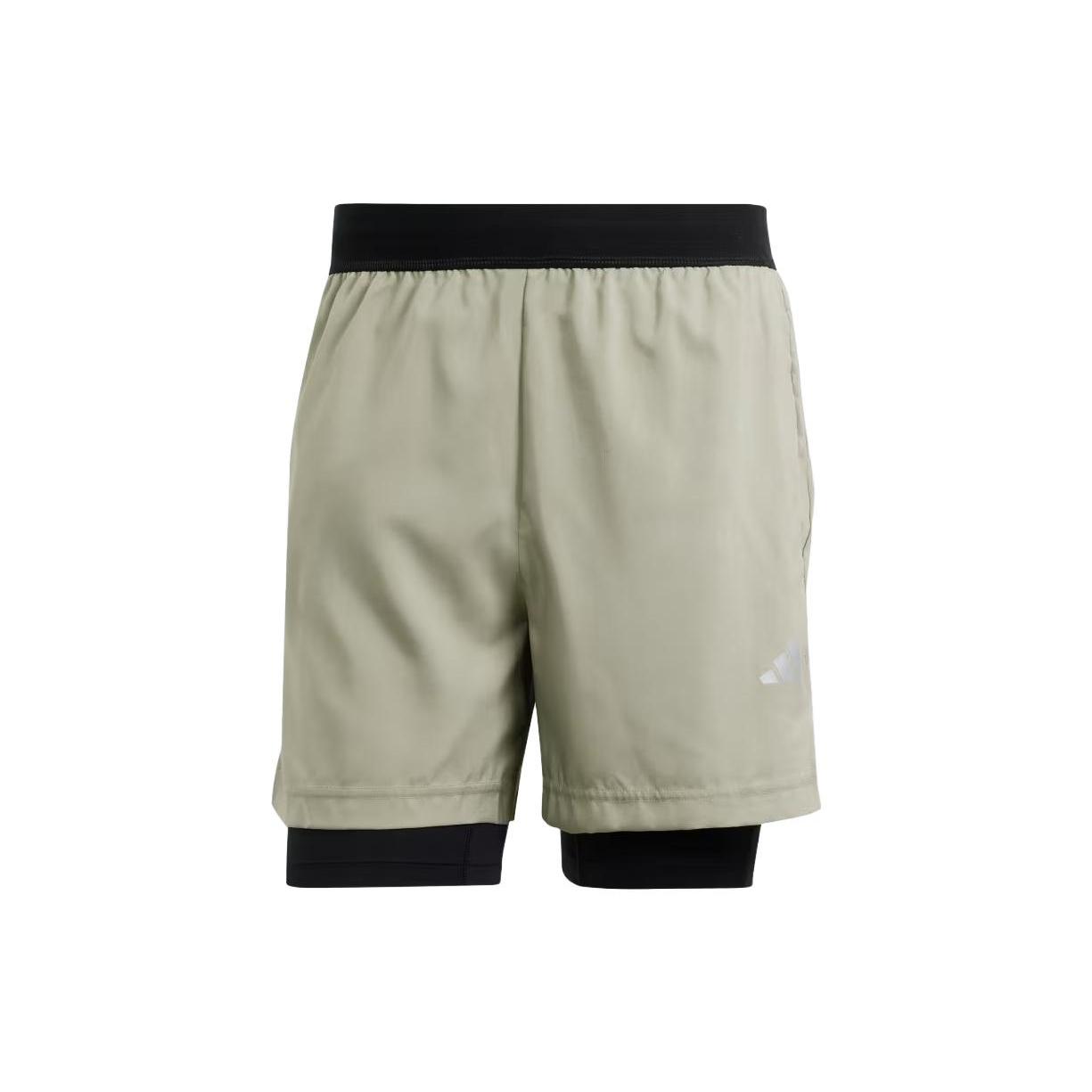 Adidas Gym+ Training 2 In 1 Shorts Sports Shorts Men s Light Umber IR8598 XXL