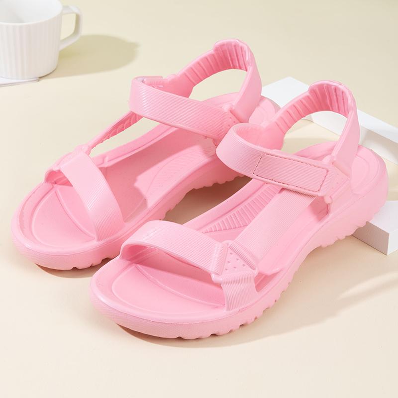 Sommer 2026 Neue Handels-Flatsandalen Einfarbige Damenschuhe Weiche und Bequeme EVA-Flatsandalen für Damen