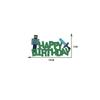 Minecraft Mosaic Pixel Theme Party Flags & Cake Toppers