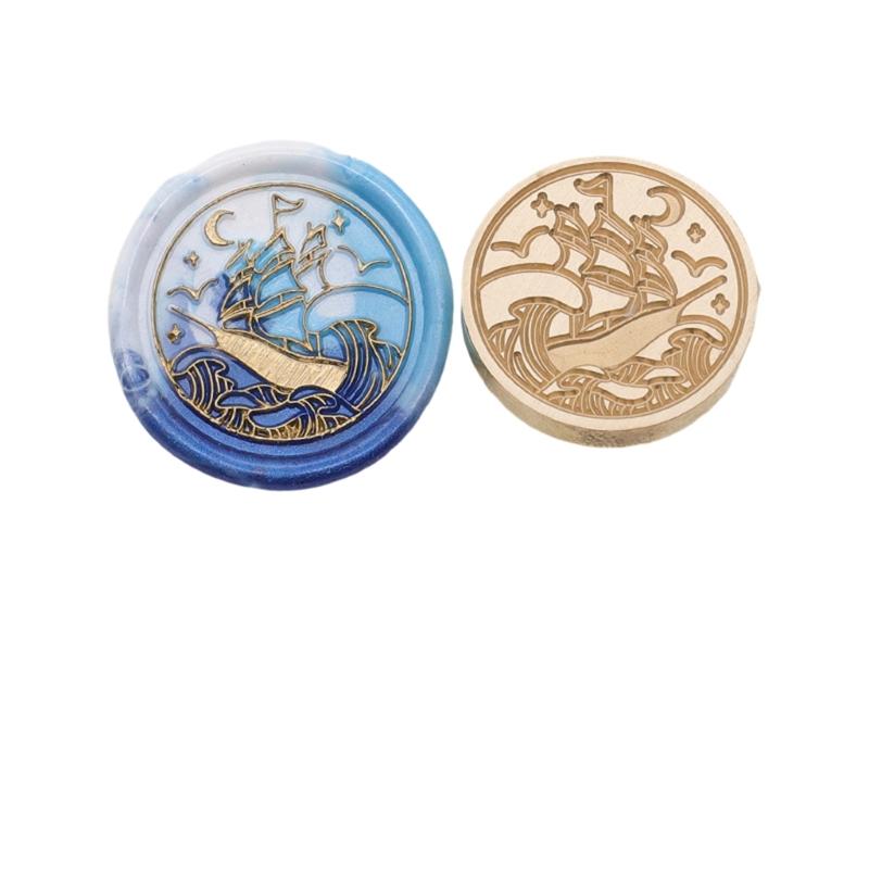 Meerestier Wachssiegelkopf, Ozean-Serie Wachssiegelstempelkopf Ersatz für Einladungen Briefumschlag