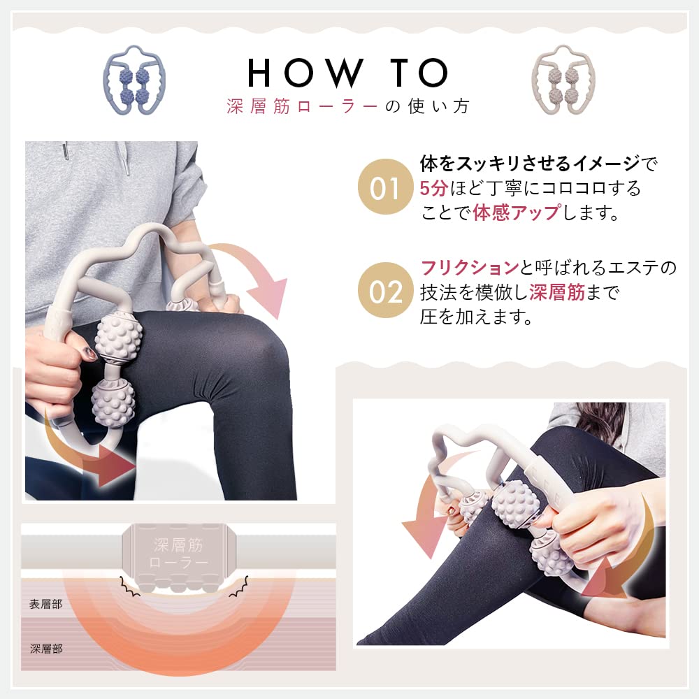 Vermis Faszienrolle 3-teiliges Set Faszienrolle Oberflächenmuskelrolle Tiefenmuskelrolle Magnetrolle Myofasziale Entspannung Kinmaku-Rolle Rückenmassage