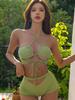 [Limited Time Offer] Korean-Style Lace-Up Push-Up High-Waist Split Bikini with Sexy Backless Design for Women