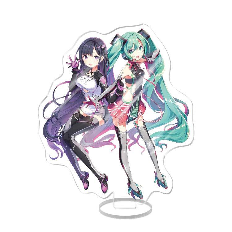 Anime Acrylic Stand Double Sided Artwork  Hatsune Miku Sakura Miku School Campus Figure Merchandise Otaku Collection