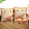 Two-in-One Embroidery Throw Pillow and Quilt: Logo Print Cushion for Bed, Car, Office, or Nap