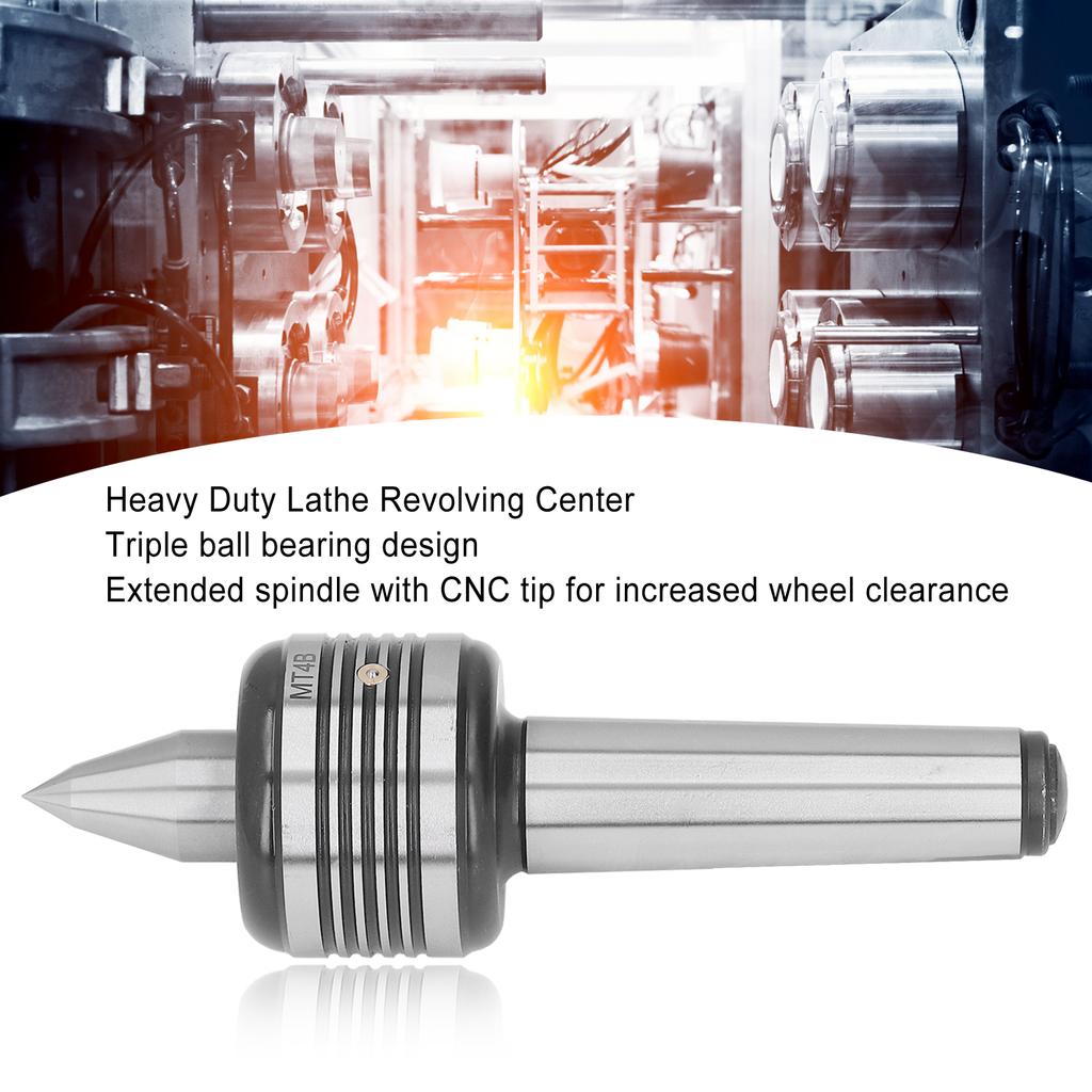 Heavy Duty Lathe Live Tailstock Center Bearing High Carbon Steel Turning Rolling Center