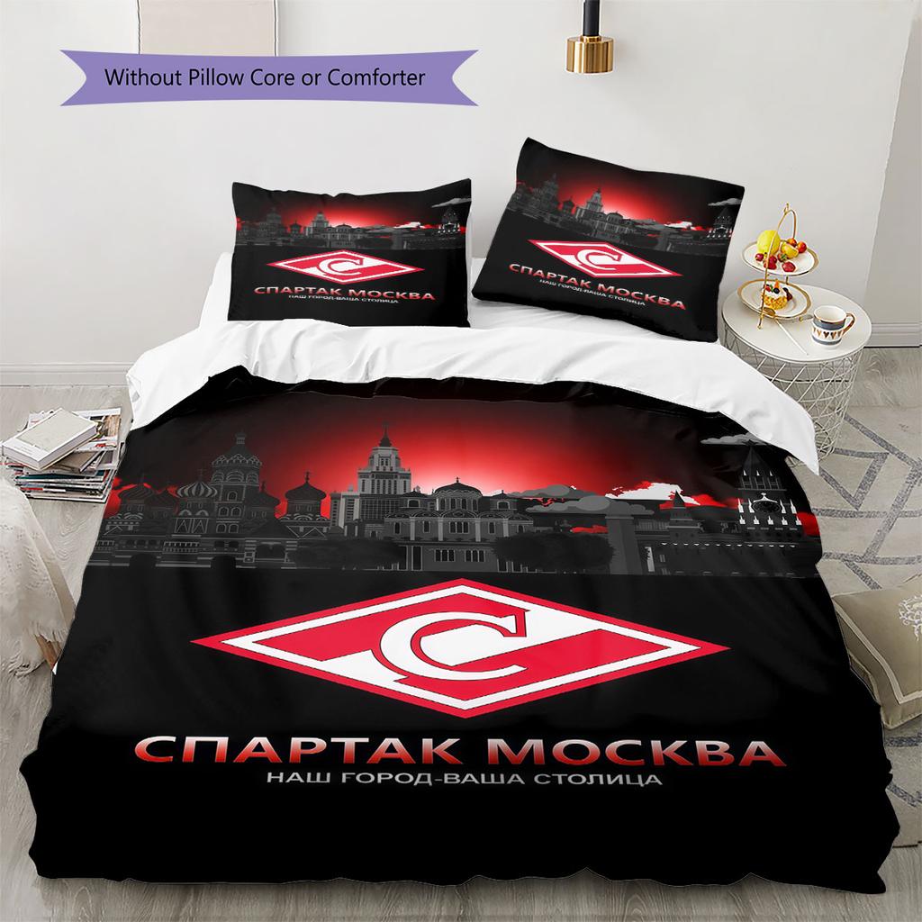 Spartak Moscow Gleam Bedding Quilt Set Quilt Cover Pillowcase Home Decoration Birthday Gift (1 * duvet cover + 2 * pillowcase, without core)