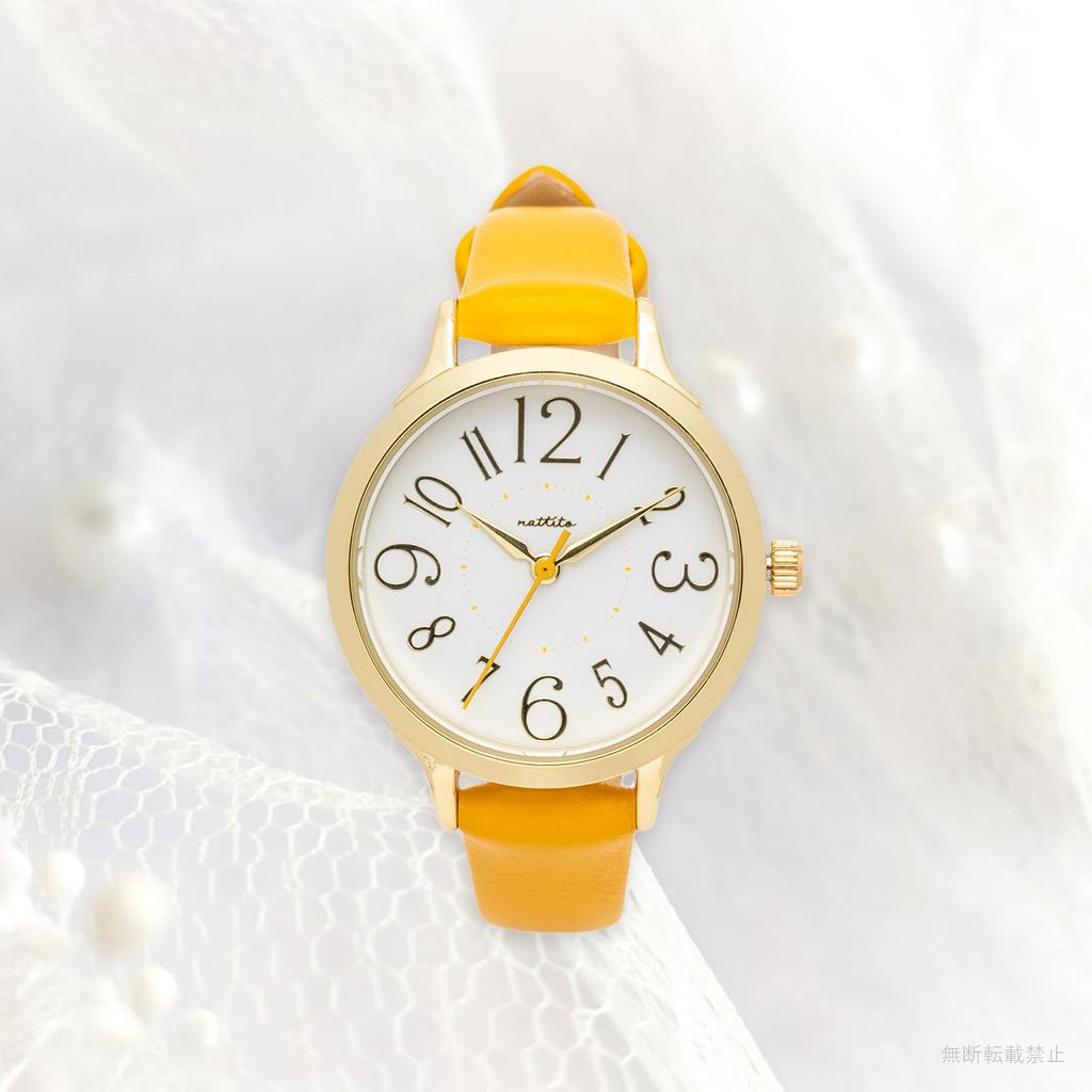 Fieldwork Women's Analog Watch with Leather Strap, Simple and Easy To Read, Yellow, Lettre MKL2012-3