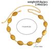 Y2K Adjustable Metal Belt Belly Chain for Women 2025 Trendy Jewelry Accessories Vintage Geometric Turquoise Body Chain