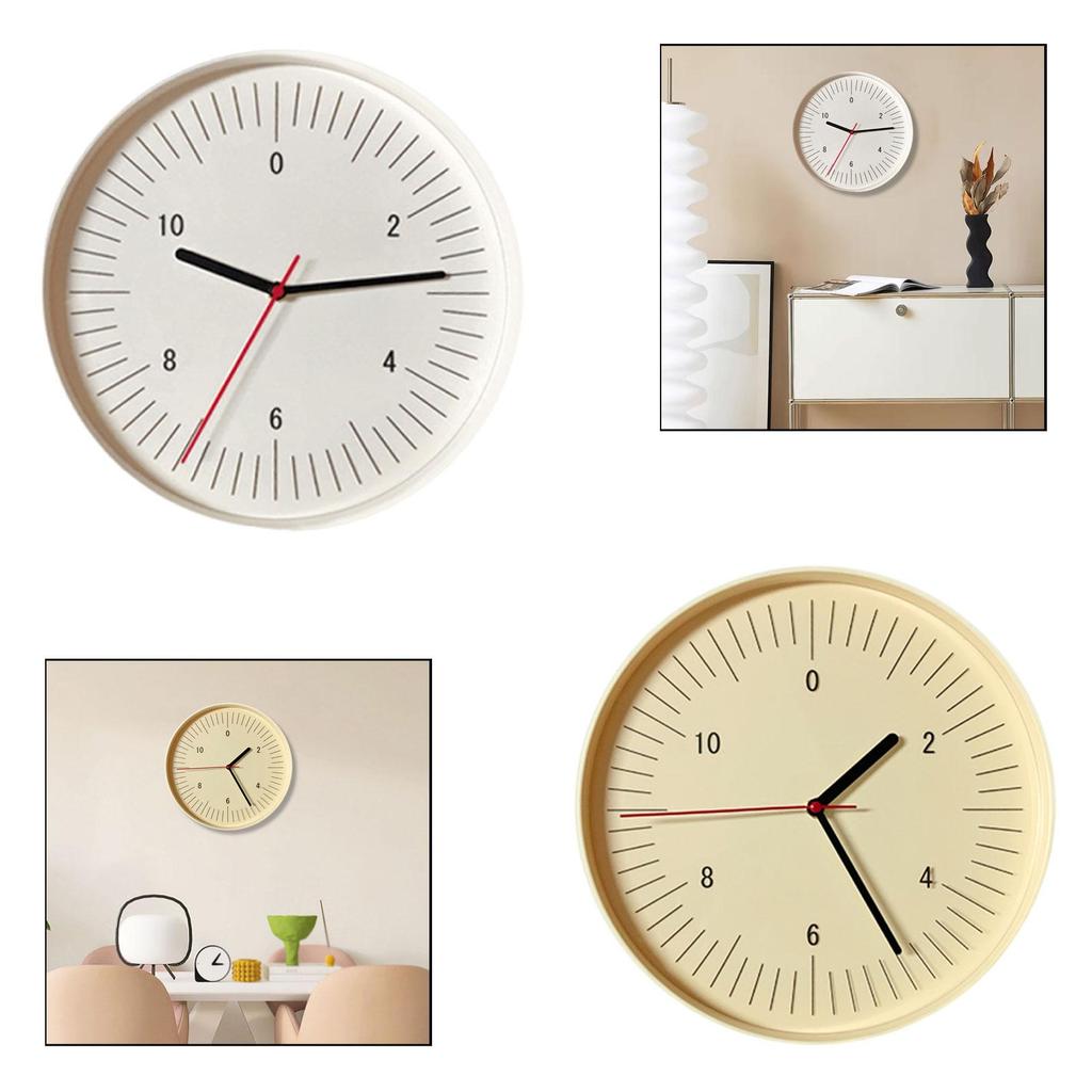 Wall Clock Gifts Easy To Read Lightweight Ornament Decorative Round for Bathroom School Cafe Bar Living Room Office