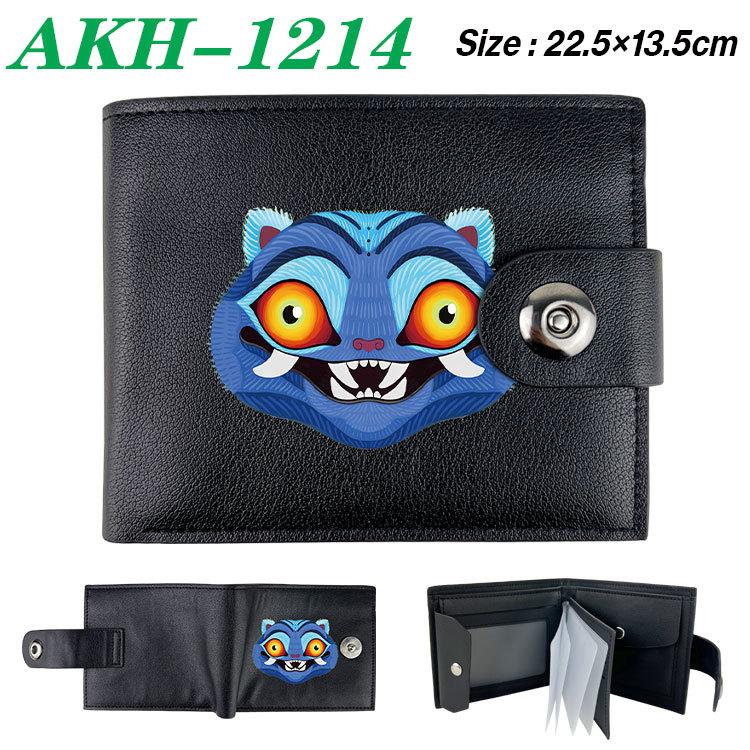 K-Pop Demon Hunters Wallet Black Soft Leather Snap Closure with Zipper Coin Pocket 1pcs