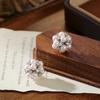 S925 Sterling Silver Pearl Hydrangea Stud Earrings - Elegant & Versatile Women's Accessory