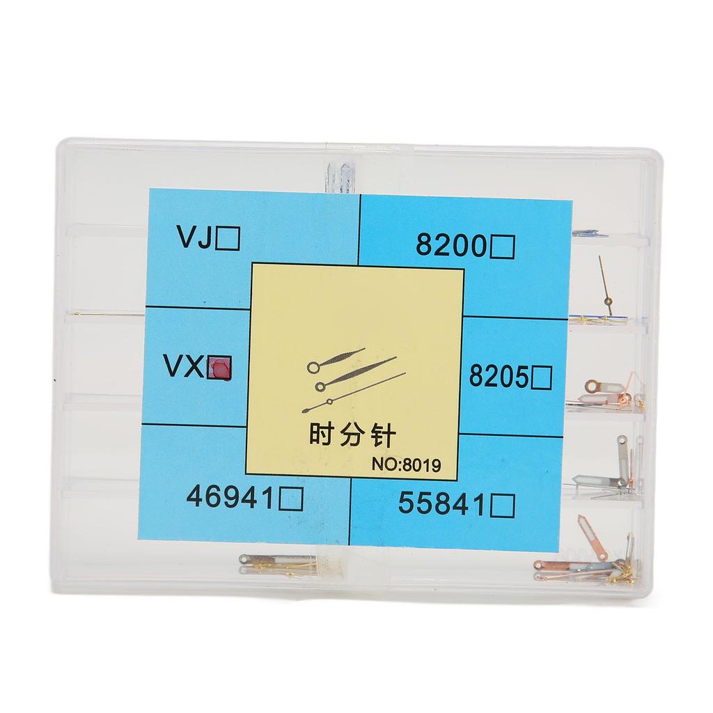 Watch Hour Minute Second Hands Luminous Alloy Precise Watch Replacement Needles with Storage Box for VX Movement
