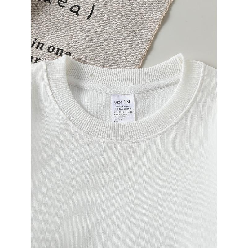 European Sizes Kids' Crewneck Sweatshirt - Floral Pattern with Radiating Lines , Sportswear And Casual Wear, Soft And Comfortable