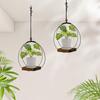 Metal Plant Hanger Adjustable Rope Modern Boho Minimalist Flower Pot Holder Basket for Indoor Outdoor Garden Decorations