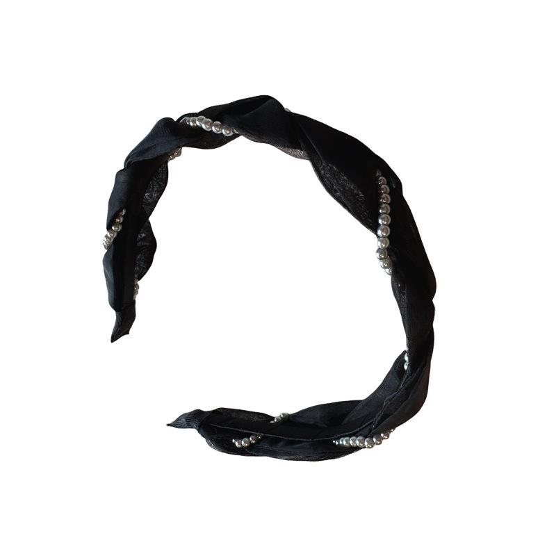 Korean Sweet Pearl Twist Mesh Headband - Elegant Women's Hair Accessory for Outings