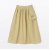 MUJI Women's Hemp Cotton Easy Long Skirt, BE1VBA5S, Yellow, Size L