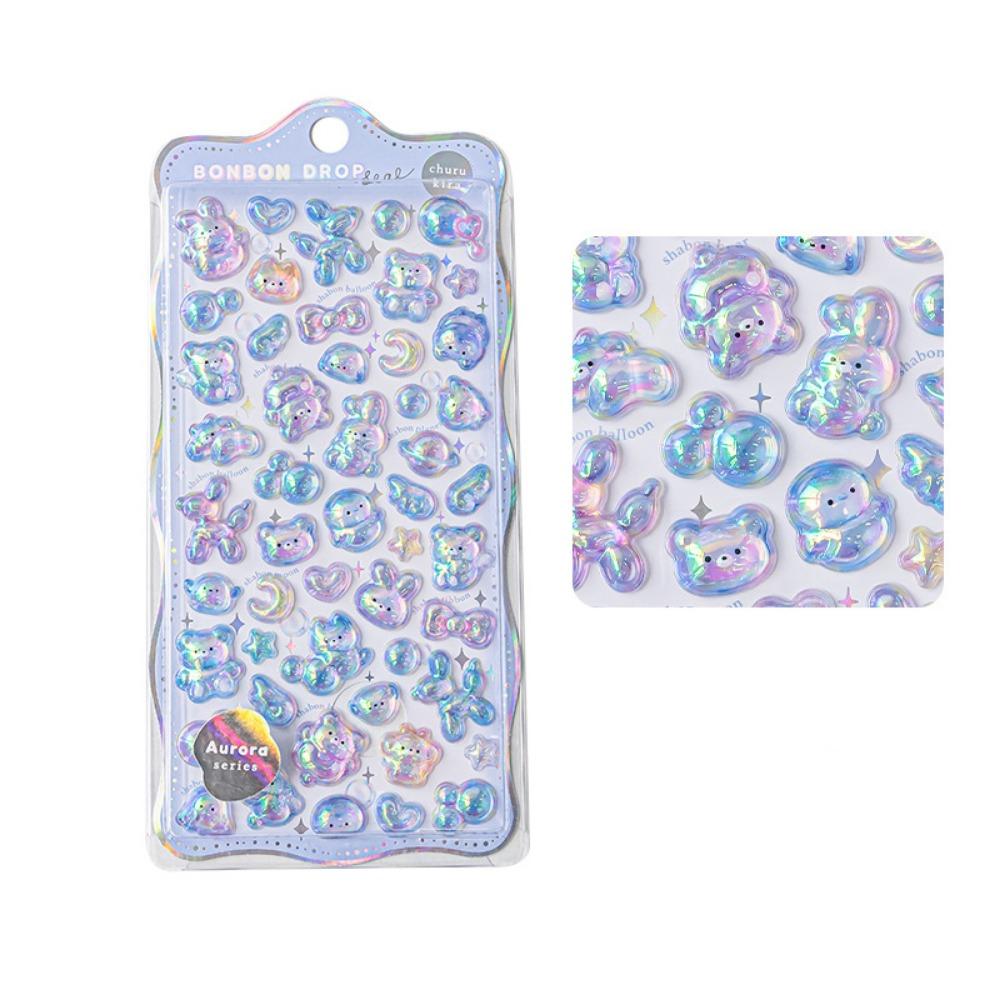 Kawaii Candy Animal Drop Sticker Cute DIY Toy Stickers Cartoon 3D Decor Stickers  DIY Scrapbooking