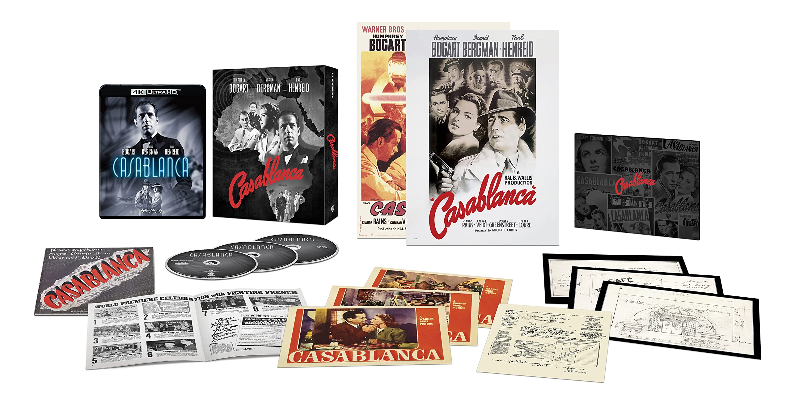 

Press Casablanca ULTRA HD ULTRA HD (First Edition) (4K & Blu-ray Set) (3-Disc Set) [4K + Blu-ray]